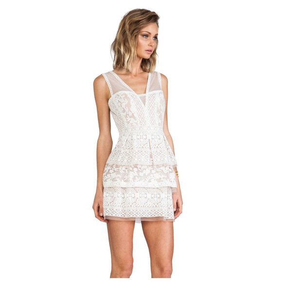 BCBGMaxAzria White Lace Dress - Picture 2 of 10